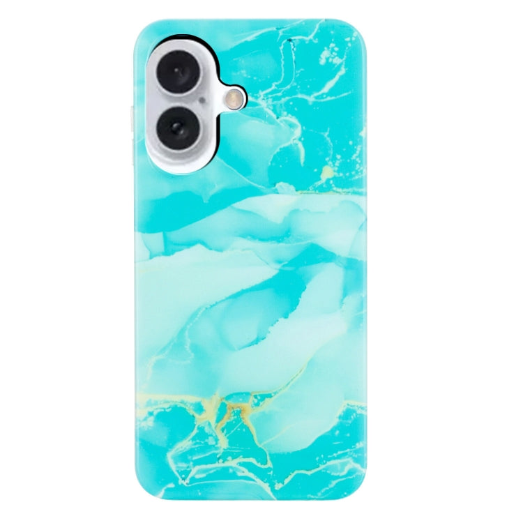 For iPhone 16 Plus IMD Marble TPU Phone Case(Green) - iPhone 16 Plus Cases by buy2fix | Online Shopping UK | buy2fix