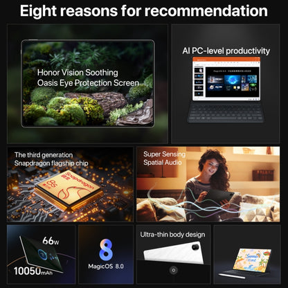 Honor MagicPad2 WiFi Tablet PC, 16GB+1TB, 12.3 inch MagicOS 8.0.1 Qualcomm Snapdragon 8s Gen 3 Octa Core(Black) - Huawei by Huawei | Online Shopping UK | buy2fix