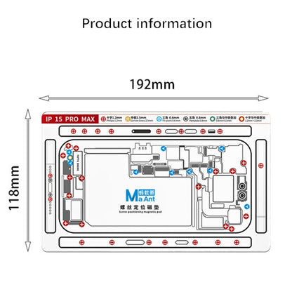 For iPhone 13 Pro Max MaAnt Double-sided Screw Positioning Flexible Soft Magnetic Pad - Magnetic Screws Mat by buy2fix | Online Shopping UK | buy2fix