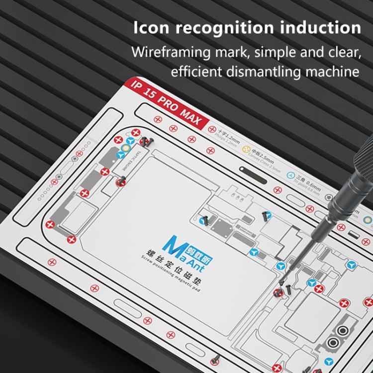 For iPhone 13 MaAnt Double-sided Screw Positioning Flexible Soft Magnetic Pad - Magnetic Screws Mat by buy2fix | Online Shopping UK | buy2fix