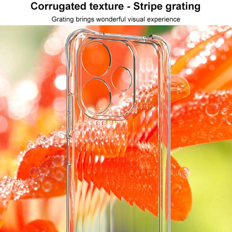 For Xiaomi POCO M6 4G IMAK Corrugated Texture Airbag TPU Phone Case(Transparent Black) - Xiaomi Cases by imak | Online Shopping UK | buy2fix