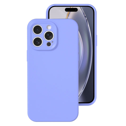 For iPhone 16 Pro Max Precise Hole Liquid Silicone Jelly Color Full Coverage Phone Case(Light Purple) - iPhone 16 Pro Max Cases by buy2fix | Online Shopping UK | buy2fix