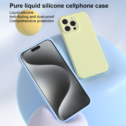 For iPhone 16 Pro Precise Hole Liquid Silicone Jelly Color Full Coverage Phone Case(Sky Blue) - iPhone 16 Pro Cases by buy2fix | Online Shopping UK | buy2fix