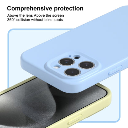 For iPhone 16 Pro Precise Hole Liquid Silicone Jelly Color Full Coverage Phone Case(Navy Blue) - iPhone 16 Pro Cases by buy2fix | Online Shopping UK | buy2fix