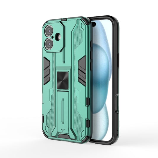 For iPhone 16 Plus Supersonic PC + TPU Holder Phone Case(Green) - iPhone 16 Plus Cases by buy2fix | Online Shopping UK | buy2fix