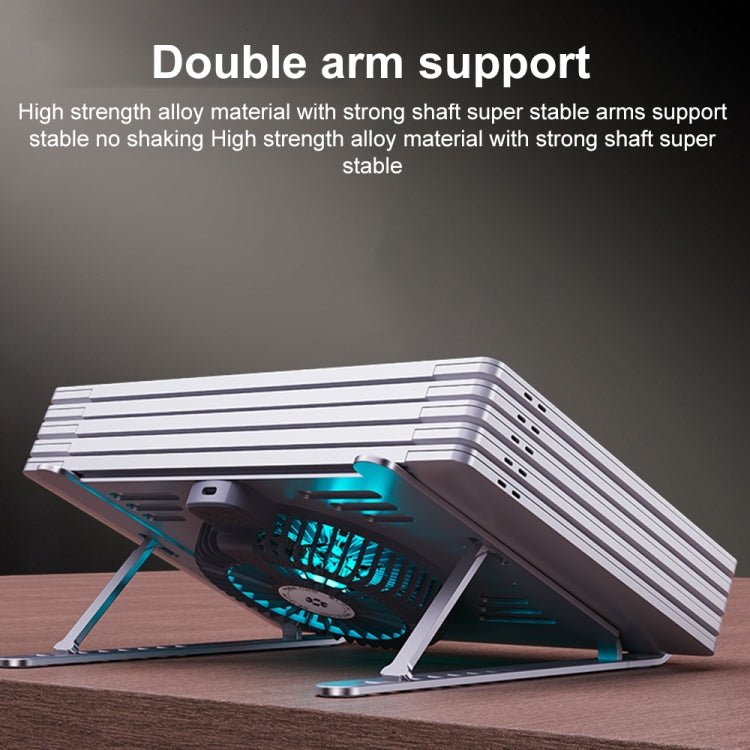 R- JUST HZ44 Aluminum Alloy Laptop Cooling Stand(Black) - MacBook Holder by R-JUST | Online Shopping UK | buy2fix