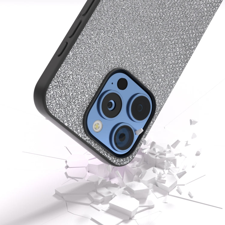 For iPhone 16 Pro Diamond Black Frame Phone Case(Jewel Silver) - iPhone 16 Pro Cases by buy2fix | Online Shopping UK | buy2fix