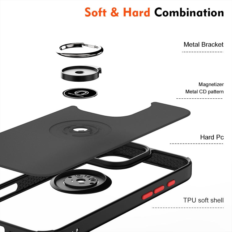 For iPhone 16 Pro Max Q Shadow 1 Series TPU + PC Phone Case with Ring(Black+Red) - iPhone 16 Pro Max Cases by buy2fix | Online Shopping UK | buy2fix