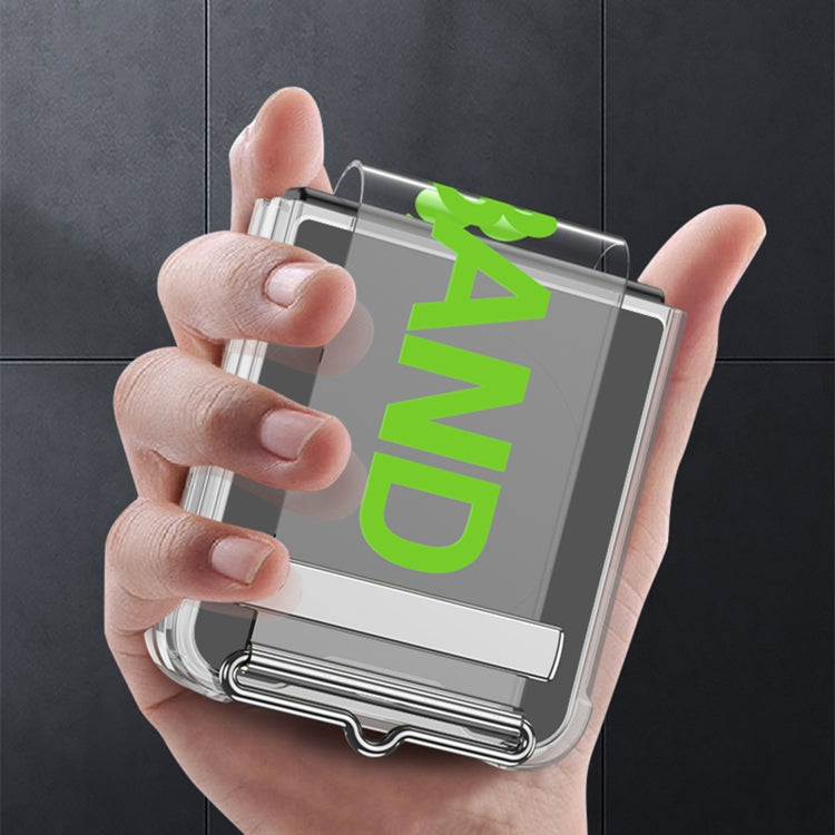 For Samsung Galaxy Z Flip6 GKK Clear Airbag Wristband Holder Phone Case(Transparent Green) - Galaxy Z Flip6 5G Cases by GKK | Online Shopping UK | buy2fix