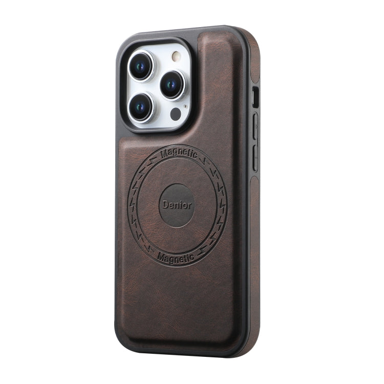 For iPhone 16 Plus Denior A13 Skin Feel MagSafe Phone Case(Brown) - iPhone 16 Plus Cases by Denior | Online Shopping UK | buy2fix