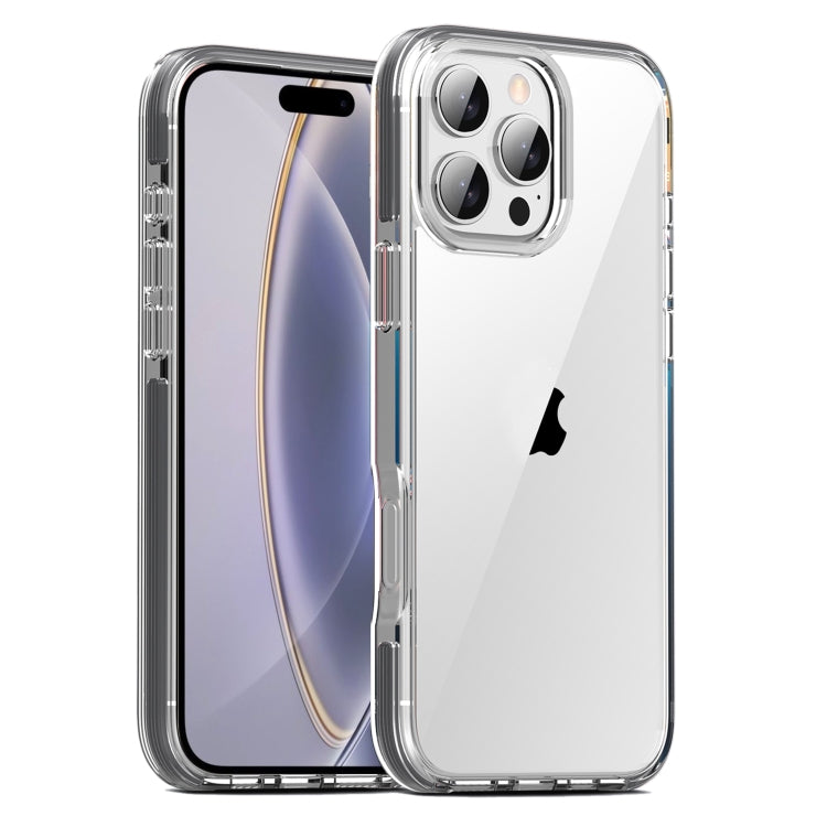 For iPhone 16 Pro TPE Airbag TPU+ PC Full Coverage Phone Case(Grey) - iPhone 16 Pro Cases by buy2fix | Online Shopping UK | buy2fix