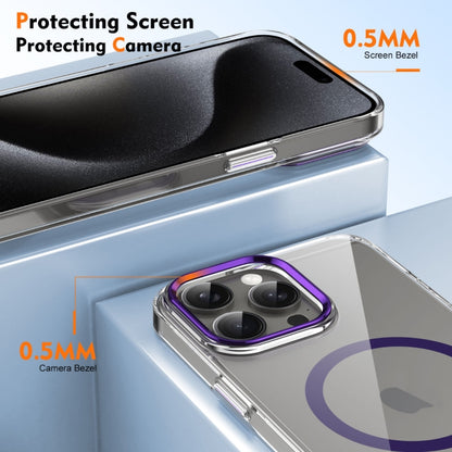 For iPhone 16 Pro Ice Feel HD Transparent MagSafe PC Full Coverage Phone Case(Purple) - iPhone 16 Pro Cases by buy2fix | Online Shopping UK | buy2fix