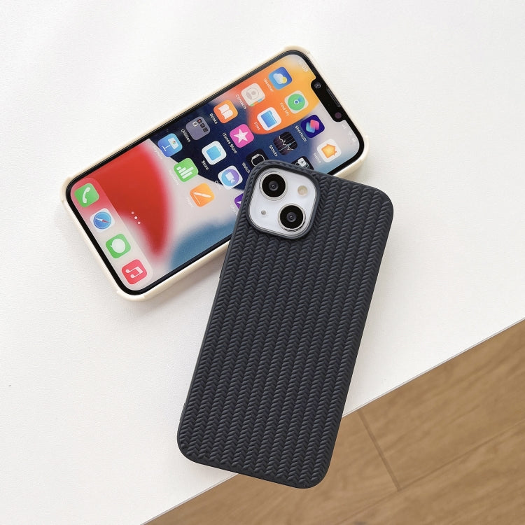 For iPhone 16 Plus Weave Texture TPU Phone Case(White) - iPhone 16 Plus Cases by buy2fix | Online Shopping UK | buy2fix