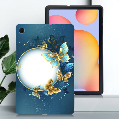 For Samsung Galaxy Tab S6 Lite 2024 / 2022 Color Painting Pattern Smart Tablet TPU Case(Butterfly Circle) - Tab S6 Lite P610 / P615 by buy2fix | Online Shopping UK | buy2fix