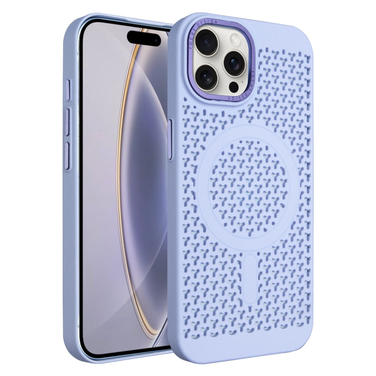 For iPhone 16 Pro Ice Feeling Cooling MagSafe Magnetic Phone Case(Light Purple) - iPhone 16 Pro Cases by buy2fix | Online Shopping UK | buy2fix