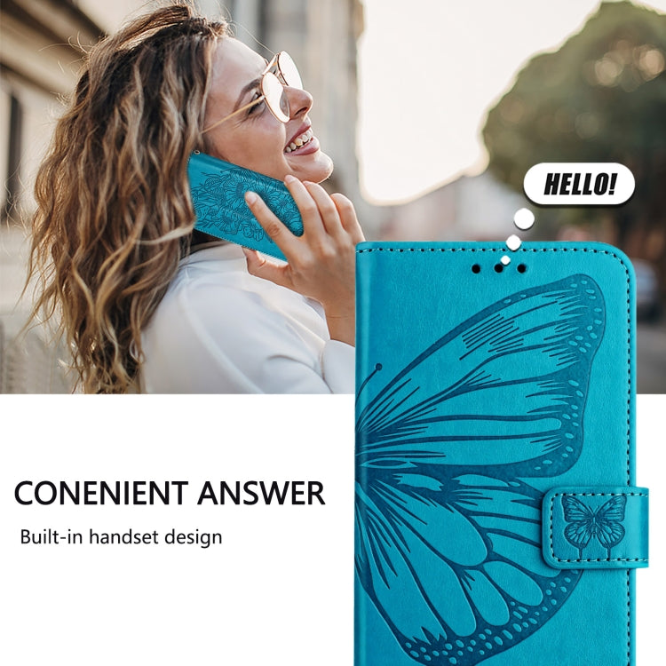 For Redmi K70 Ultra 5G Global Embossed Butterfly Leather Phone Case(Blue) - Xiaomi Cases by buy2fix | Online Shopping UK | buy2fix