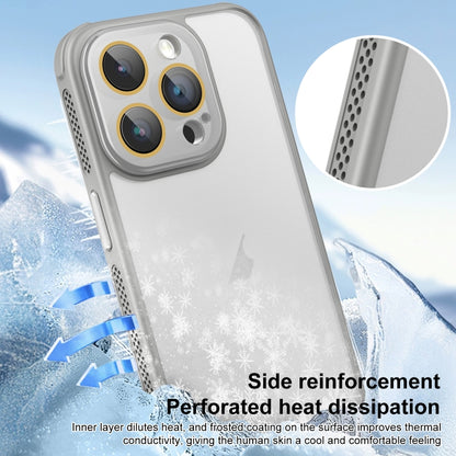 For iPhone 16 Side Cooling Skin Feel Frosted Phone Case(Sky Blue) - iPhone 16 Cases by buy2fix | Online Shopping UK | buy2fix