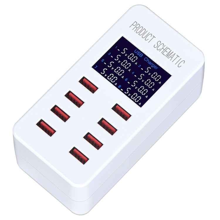 A8B 50W 8 Ports USB Smart Charging Station with Digital Display, Plug:AU Plug - Multifunction Charger by buy2fix | Online Shopping UK | buy2fix