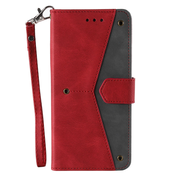 For Google Pixel 9 / 9 Pro Nail Skin Feel Stitching Calf Texture Leather Phone Case(Red) - Google Cases by buy2fix | Online Shopping UK | buy2fix