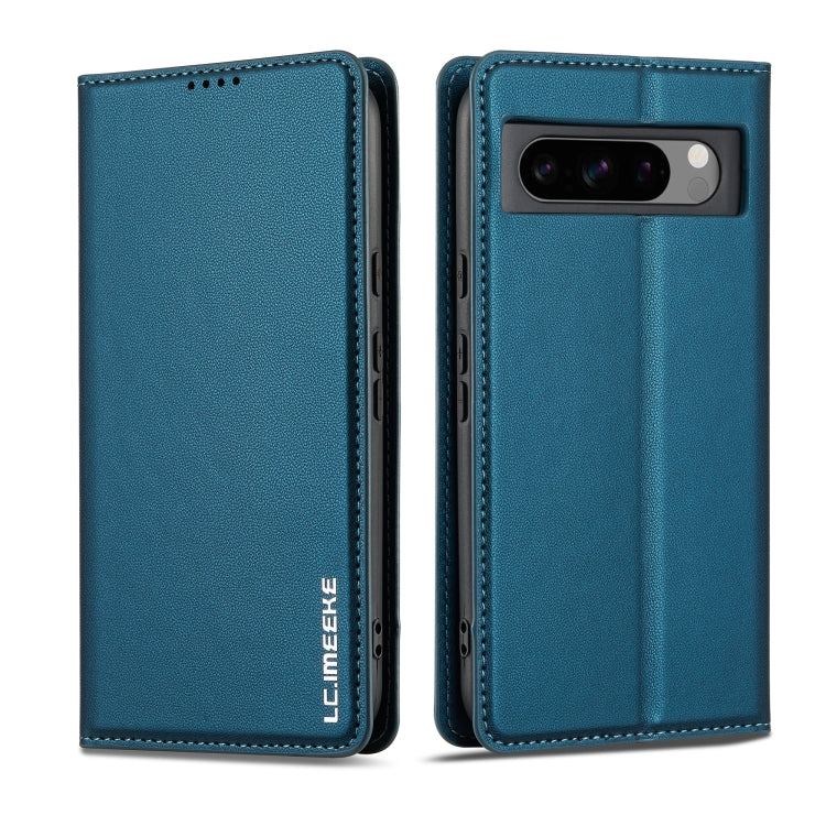 For Google Pixel 8 Pro LC.IMEEKE L1 Series Frosted Fine Texture PU Phone Case(Blue) - Google Cases by LC.IMEEKE | Online Shopping UK | buy2fix