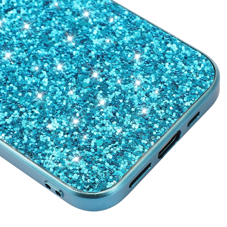 For iPhone 16 Pro Max Glitter Powder Shockproof TPU Phone Case(Blue) - iPhone 16 Pro Max Cases by buy2fix | Online Shopping UK | buy2fix