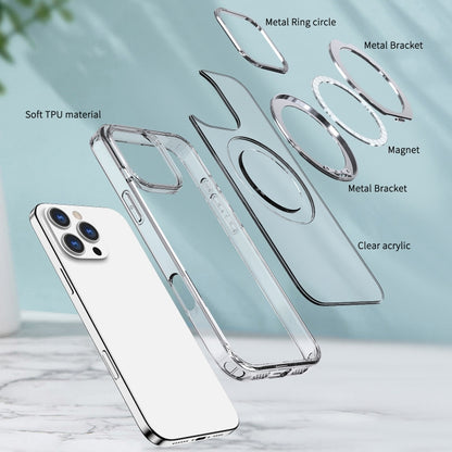 For iPhone 16 Pro Max Wing Series MagSafe Magnetic Ring Holder Phone Case(Transparent) - iPhone 16 Pro Max Cases by buy2fix | Online Shopping UK | buy2fix