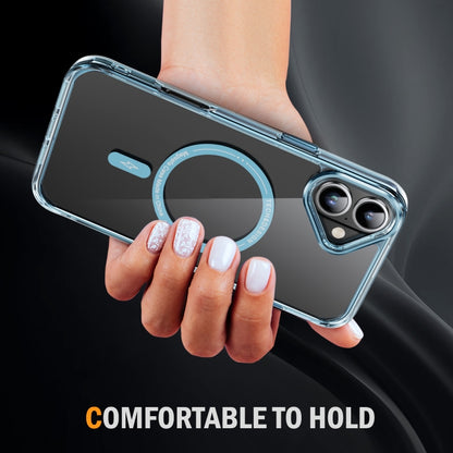 For iPhone 16 Airbag Magsafe PC Hybrid TPU Phone Case(Clear Blue) - iPhone 16 Cases by buy2fix | Online Shopping UK | buy2fix