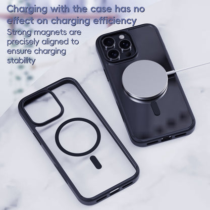 For iPhone 16 Ming Shield Series MagSafe Magnetic Phone Case(Grey) - iPhone 16 Cases by buy2fix | Online Shopping UK | buy2fix