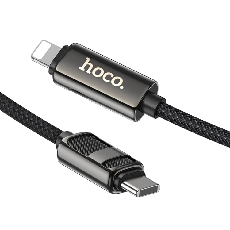 hoco U137 USB-C / Type-C to 8 Pin Line PD Charging Data Cable with Display, Length:1.2m(White) - 2 in 1 Cable by hoco | Online Shopping UK | buy2fix