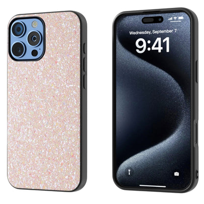 For iPhone 16 Pro Black Frame Colorful Glitter Phone Case(Pink) - iPhone 16 Pro Cases by buy2fix | Online Shopping UK | buy2fix