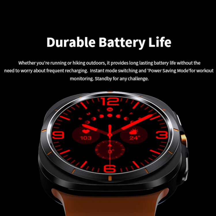 W7 1.43 inch IP68 Waterproof Smart Watch, Support Sedentary Reminder / Sleep Monitoring(Orange) - Smart Watches by buy2fix | Online Shopping UK | buy2fix