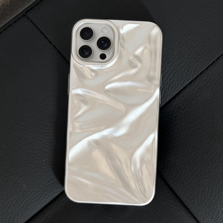 For iPhone 16 Plus Water Ripple Electroplating Paint TPU Phone Case(Silver) - iPhone 16 Plus Cases by buy2fix | Online Shopping UK | buy2fix