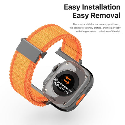 For Apple Watch SE 44mm DUX DUCIS YC Series Ocean Nylon Watch Band(Orange) - Watch Bands by DUX DUCIS | Online Shopping UK | buy2fix