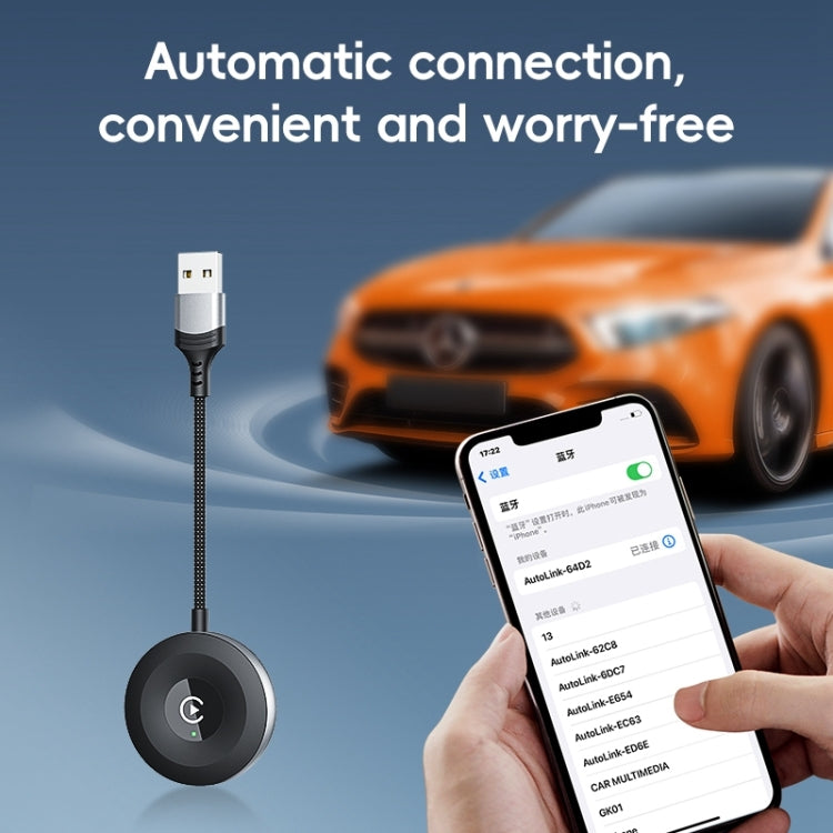 USB, USB-C / Type-C Wired to Wireless Car CarPlay Box Adapter for iPhone(White) - Bluetooth Adapters by buy2fix | Online Shopping UK | buy2fix