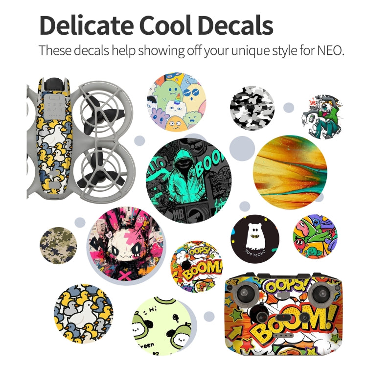 For DJI Neo 2pcs Combo Drone Body Protective Stickers(Graffiti Boom + Ghost Pop) - Stickers by Sunnylife | Online Shopping UK | buy2fix