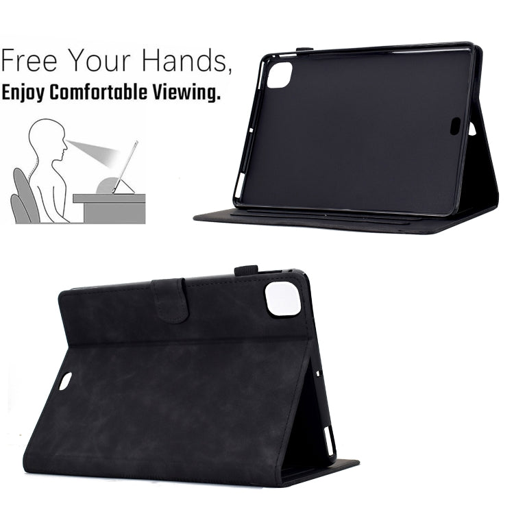 For iPad Pro 11 2024 Cats Embossed Leather Smart Tablet Case(Black) - iPad Pro 11 2024 Cases by buy2fix | Online Shopping UK | buy2fix