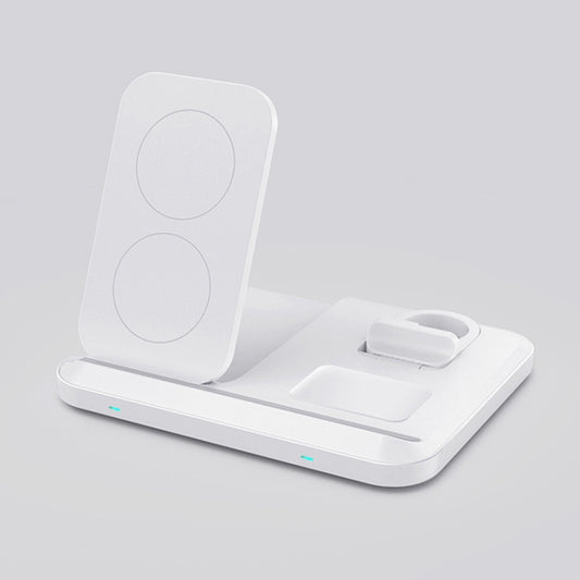 DW08 15W 3 in 1 Folding Wireless Charger(White) - Wireless Charger by buy2fix | Online Shopping UK | buy2fix