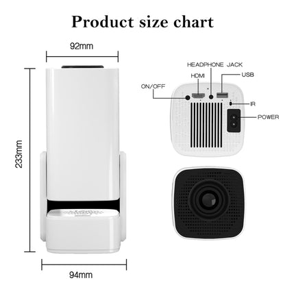 Y7S 720P Android 11 OS Portable Home WiFi Projector with Speaker, CPU:Allwinner H713(UK Plug) - Mini Projector by buy2fix | Online Shopping UK | buy2fix