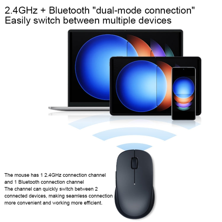 Original Xiaomi XMSMSB01YM 1200DPI Bluetooth Dual Mode Wireless Mouse 2(Black) - Wireless Mice by Xiaomi | Online Shopping UK | buy2fix