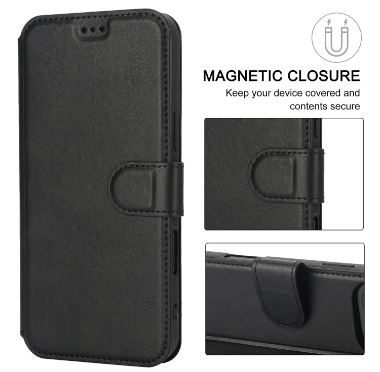 For iPhone 16 Pro Shockproof PU + TPU Leather Phone Case(Black) - iPhone 16 Pro Cases by buy2fix | Online Shopping UK | buy2fix