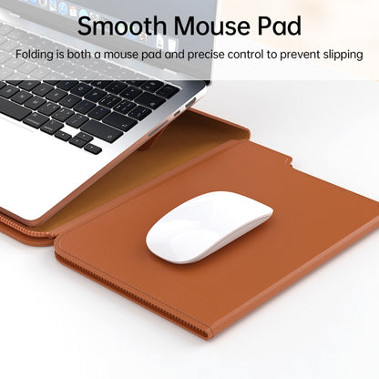 Multifunctional Laptop PU Magnetic Stand Split Liner Bag with Mouse Pad Function, Size:15 inch(Black) - 15 inch by buy2fix | Online Shopping UK | buy2fix