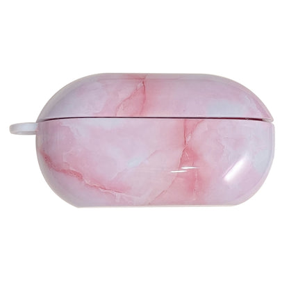 For Beats Solo Buds Marble Texture Glossy PC Earphone Protective Case(Pink White) - Other Case by buy2fix | Online Shopping UK | buy2fix