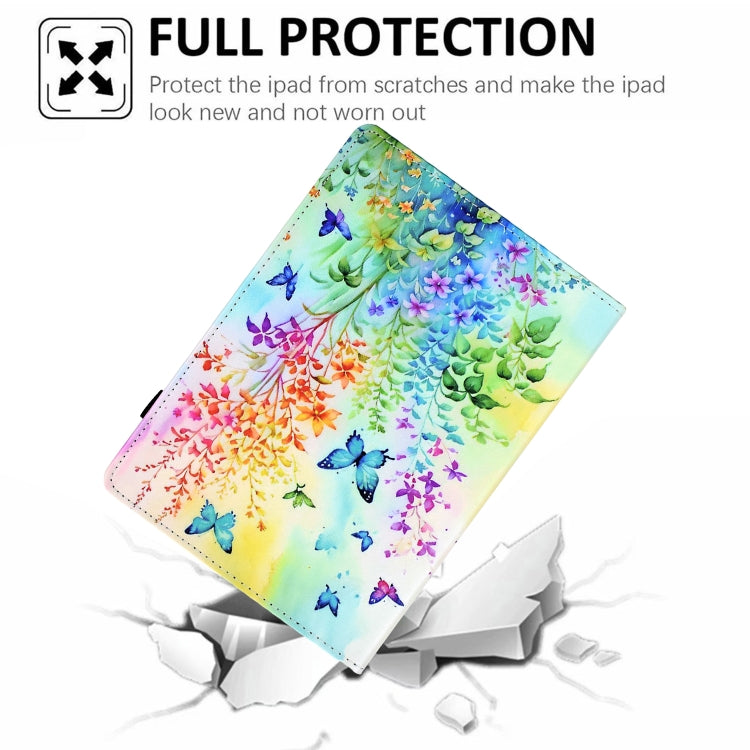 For Samsung Galaxy Tab A 10.1 2016 Painted Pattern Leather Tablet Case(Colorful Flowers) - Tab A 10.1 by buy2fix | Online Shopping UK | buy2fix