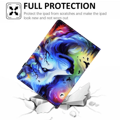 For iPad Air 11 2024 Painted Pattern Leather Tablet Case(Star Wolf) - iPad Air 11 2024 Cases by buy2fix | Online Shopping UK | buy2fix