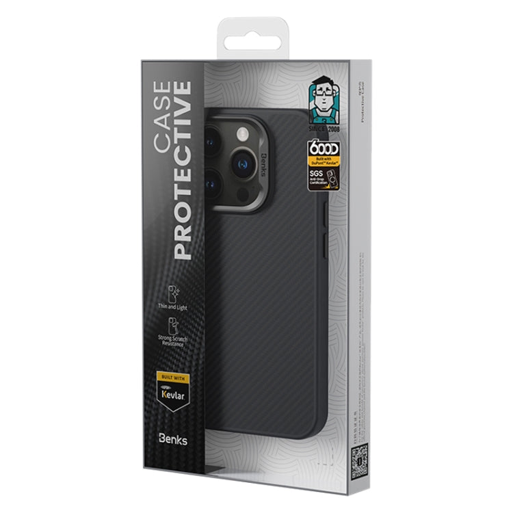 For iPhone 16 Pro Max Benks 600D Kevlar Fiber MagSafe Shockproof Phone Case(Black) - iPhone 16 Pro Max Cases by Benks | Online Shopping UK | buy2fix