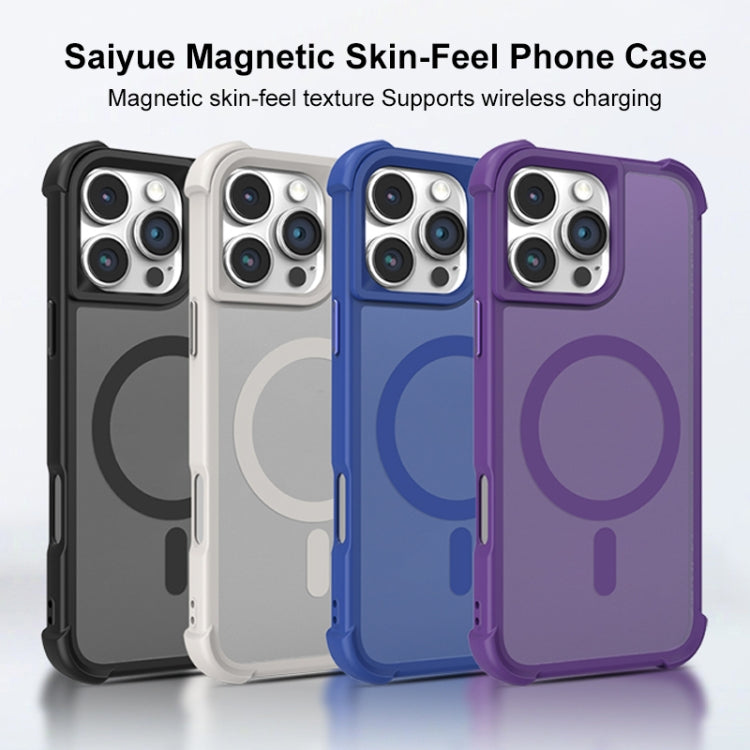 For iPhone 16 Pro Max Skin Feel MagSafe Phone Case(Black) - iPhone 16 Pro Max Cases by buy2fix | Online Shopping UK | buy2fix