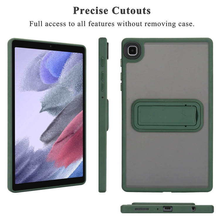 For Samsung Galaxy Tab A9+ Skin Feel Holder PC Hybrid TPU Tablet Case(Dark Green) - Galaxy Tab A9+ by buy2fix | Online Shopping UK | buy2fix