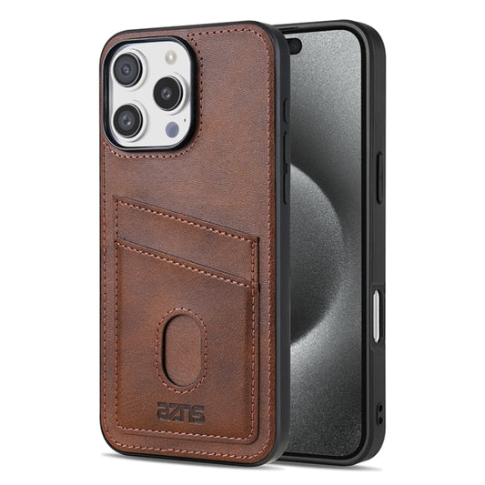 For iPhone 16 Pro Max AZNS K1 Series Card Slot Business Phone Case(Brown) - iPhone 16 Pro Max Cases by AZNS | Online Shopping UK | buy2fix