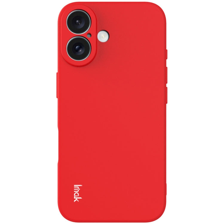 For iPhone 16 imak UC-4 Series Straight Edge TPU Phone Case(Red) - iPhone 16 Cases by imak | Online Shopping UK | buy2fix