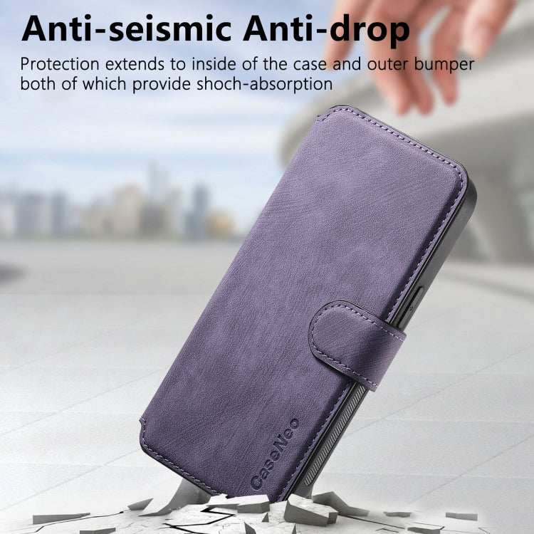 For iPhone 16 Pro CaseNeo MagSafe RFID Anti-theft Retro Leather Phone Case(Purple) - iPhone 16 Pro Cases by CaseNeo | Online Shopping UK | buy2fix